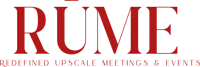 the logo for rume meetings & events